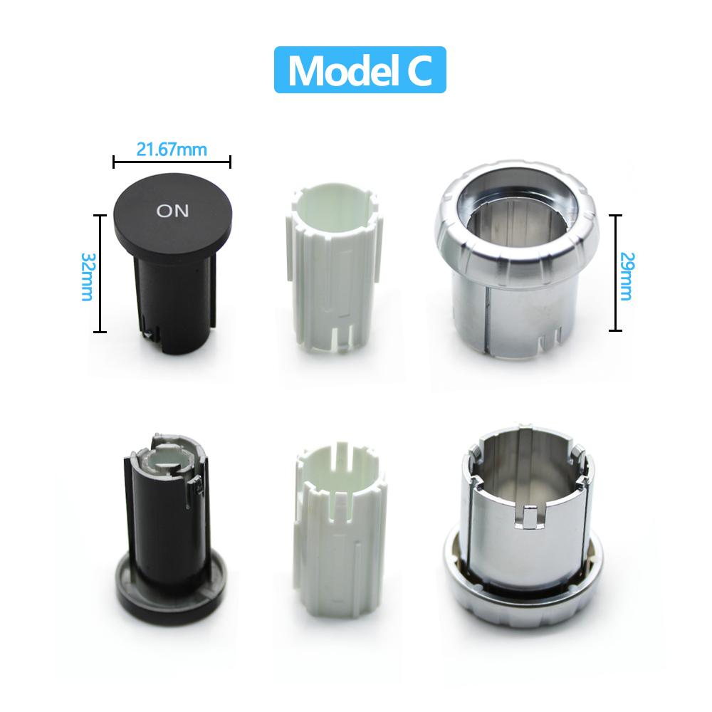 3PCS Car Console Radio CD Player Buttons ON Switch Cap Knob Cover For Benz A C E GLK GLA ML GL CLS W176 W246 W156 W204 W166 W218