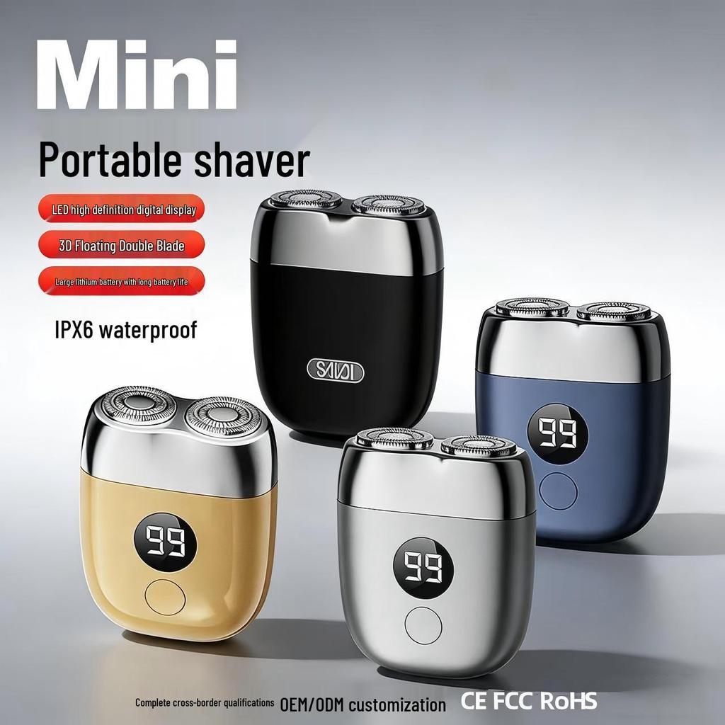 Smart Portable Men's Electric Shaver - Mini Full Body, Washable Razor for Travel