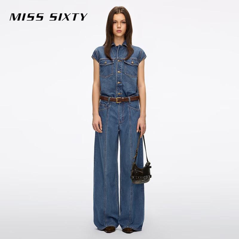 MISS SIXTY Women s Lyocell-Blend Denim Jumpsuit XS