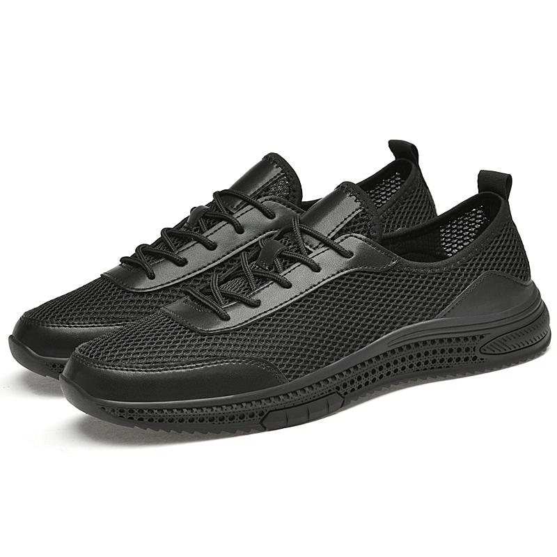 

Удобные кроссовки для мужчин Новые мягкие кроссовки Мужские дышащие сетчатые Легкие повседневные для ходьбы Мужская обувь На все случаи жизни Мужские балетки 45 чёрный