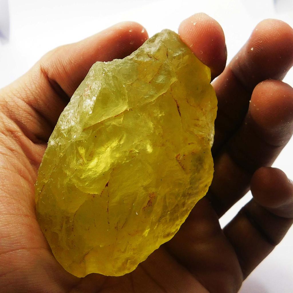 Natural Yellow Sapphire 222 Ct Huge Rough Earth Mined CERTIFIED Loose Gemstone AZ-143
