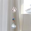 Crystal Pet Memorial Suncatchers Metal Alloys Cats Dog Paws Design Pendant Home Decoration Window Hanging Ornament Gift