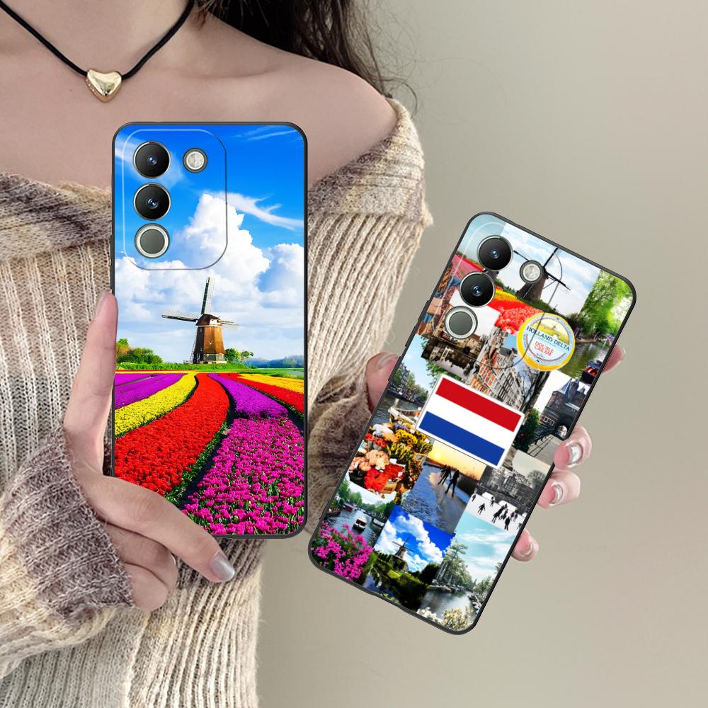 Netherland Dutch Flag TPU Mobile Phone Case for VIVO Y77 76 75 74 73 72 58 56 55 51 50 38 36 Y19 Y18 Y03 Y01 5G Colorful Cover