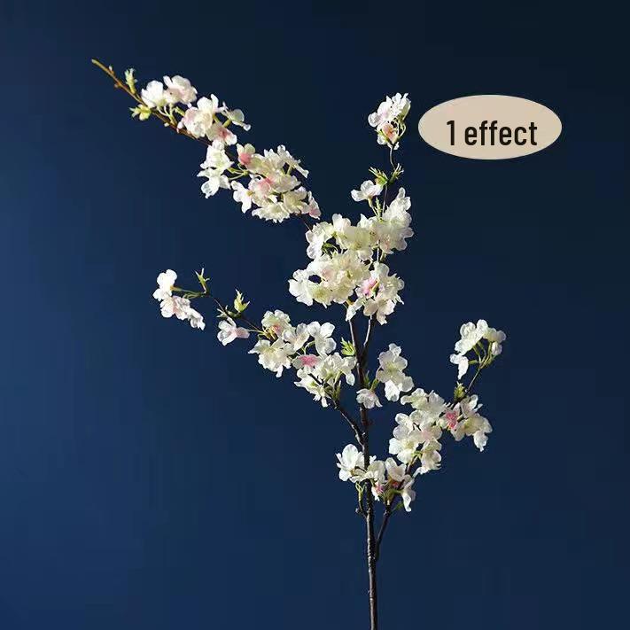 Cherry Blossom Artificial Floral Arrangement - Elegant Faux Peach Blossoms for Living or Dining Room Décor