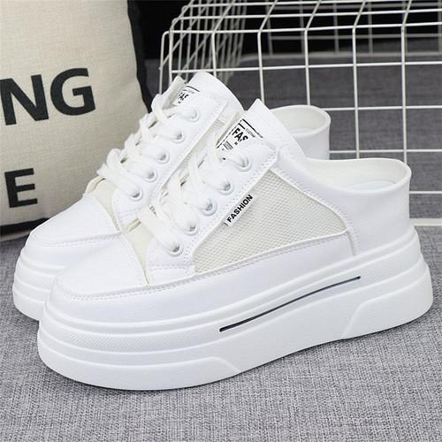 Мода 2024 Baotou сетчатые дышащие полутапочки кроссовки женские 2024 весна лето новые — фото 7