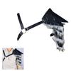 Medieval Furry Trim Shoulder Armors Adjustable Leather Shoulder Guard Pauldron for Halloween Cosplay Costume Accessory