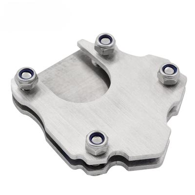 ZSADZS Universal Motorcycle Side Stand Extension Stretcher Bike Side Stand Kickstand Plate Universal Pad End Extension Stainless Steel Off Road