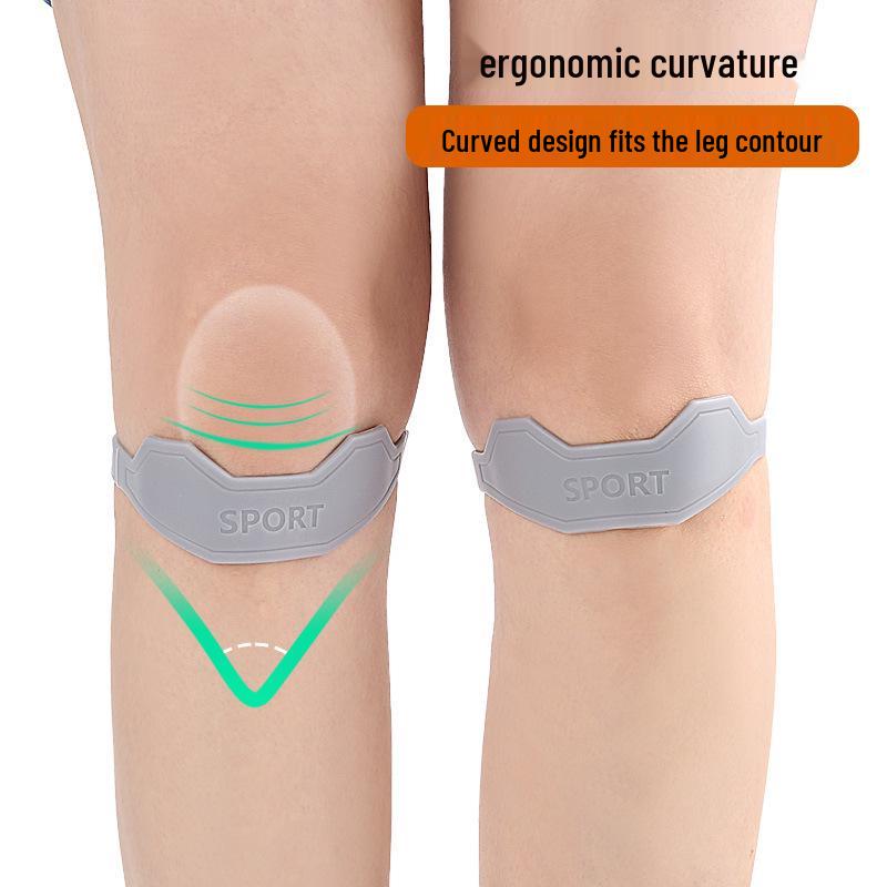 Silicone Knee Brace and Jump Rope Set for Outdoor Sports - Shock Absorption and Compression Support with Elastic Fixation and Patella Protector.