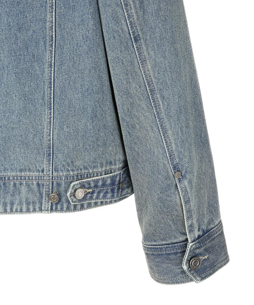 Il Corso Ghost Rider Collarless Denim Trucker Jacket Blue Ieju5E211B2