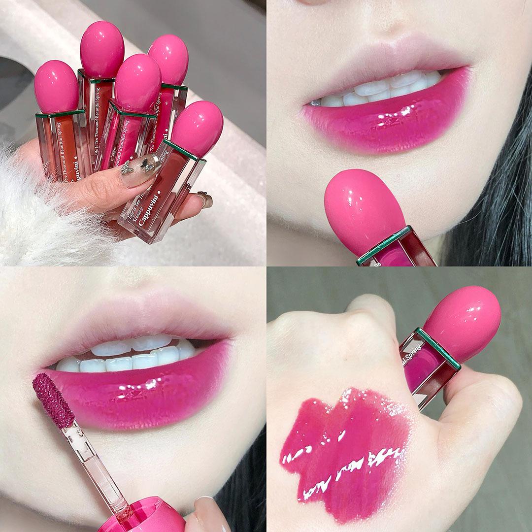 

Cappuvini Dewy Light Lip Glaze: Transparent Mirror Finish, Long-Lasting Pseudo-Nude Gloss for a Whitening, Student-Friendly Look