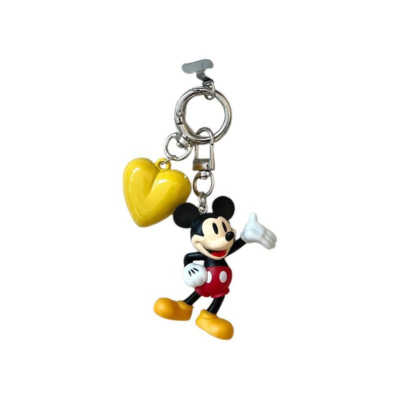

HHHgugu Mobile Phone Chain Student Cute Mickey Love CCD Short Hanging Rope Bag Keychain Jewelry