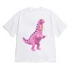 Funny Pink Fuzzy Dinosaur Doll Face Graphic T Shirt Unisex Unisex Loose Cotton Short Sleeve Weird Aesthetic Harajuku Streetwear Tee