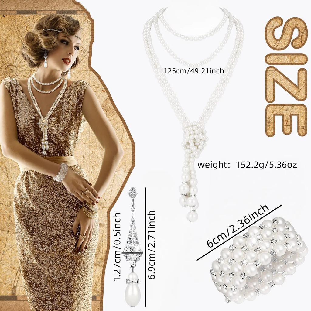 Elegant Pearl Jewelry Set With Geometric Pendant For Women Spring
