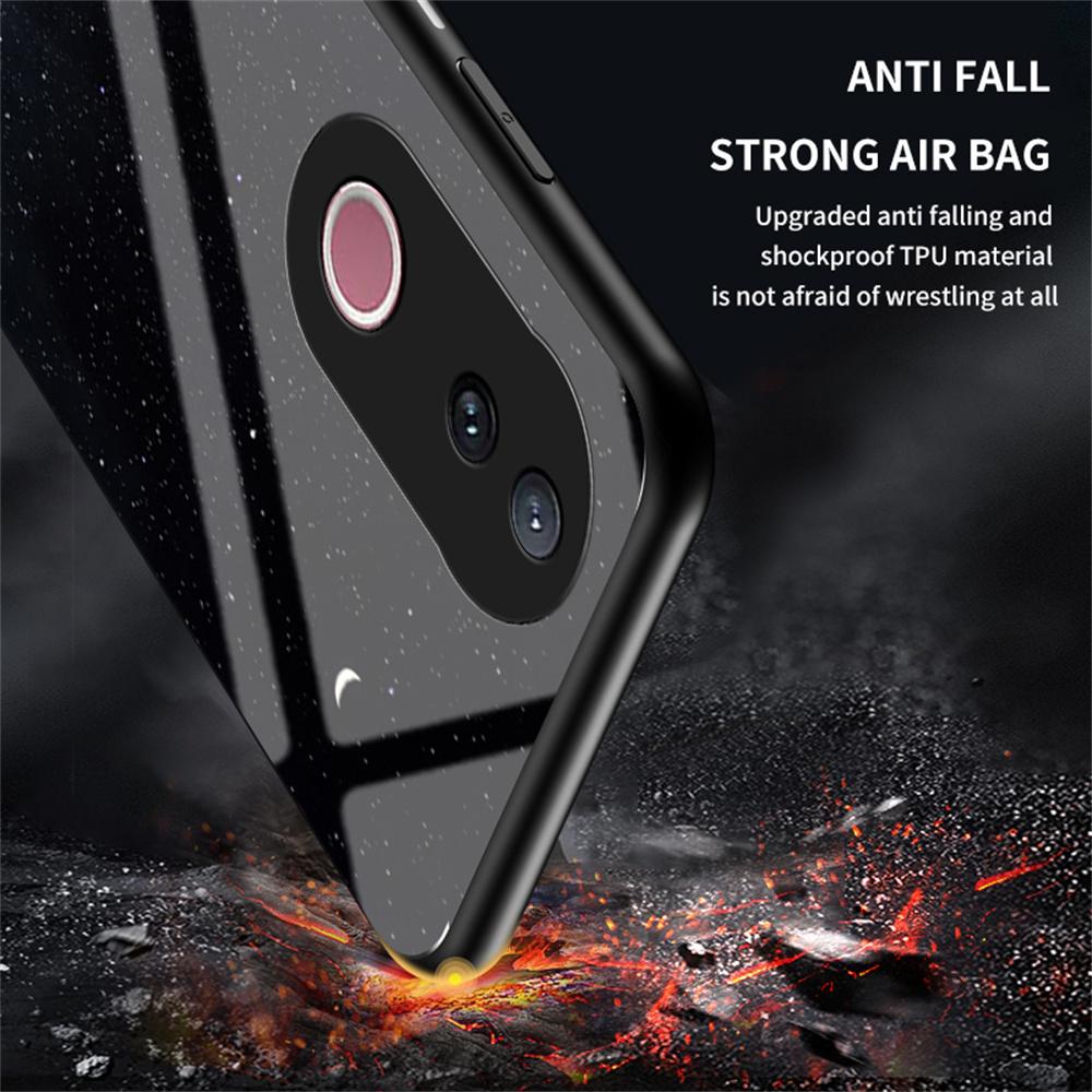 For vivo V50 5G Case Starry Sky Pattern Tempered Glass Phone Cover