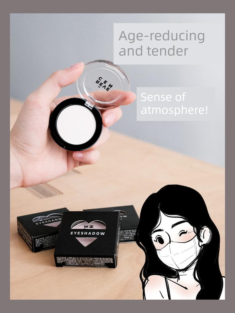 Younger and Tender! South Korea Revecen Monochrome Eyeshadow Matte High Glossy Medium Brightening Crouching Silkworm Covering Tears Groove Chin Purple