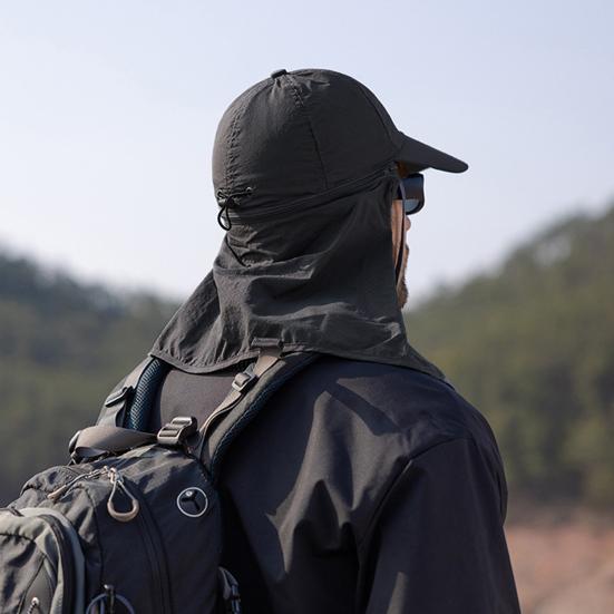 Cappello da Pesca con Design a Scialle Tesa Larga Protezione Solare Cappellino da Baseball Circonferenza Testa Regolabile Cappello da Sole da Trekking Outdoor