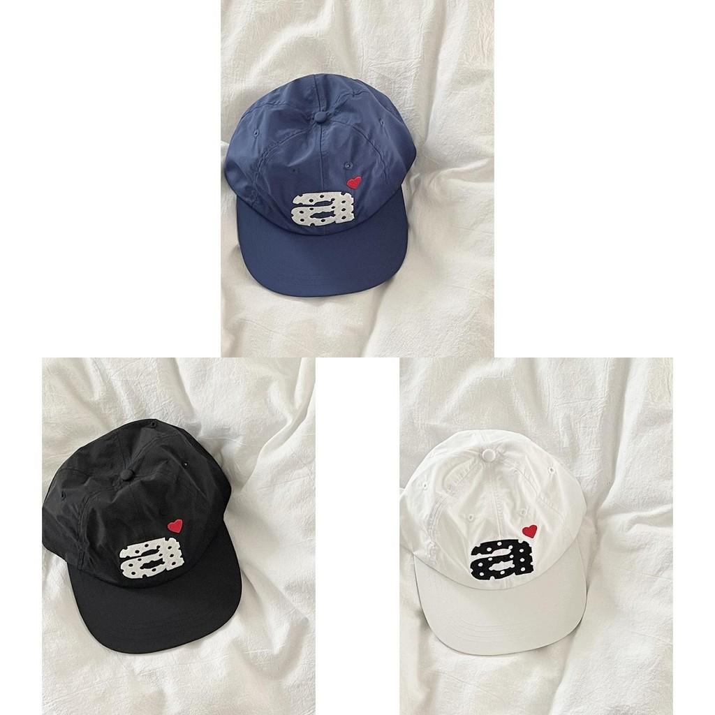 Original Design Summer Breathable Baseball Cap With Heart Embroidery For Women