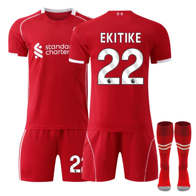 2 Liverpool domácí č.. 1 dres Salah Wirtz Isaac fotbalový dres sada pánská 2 Rota
