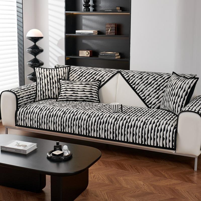 New Sofa Cushion for All Seasons, Summer Chenille Light Luxury High-end Leather Sofa Cover