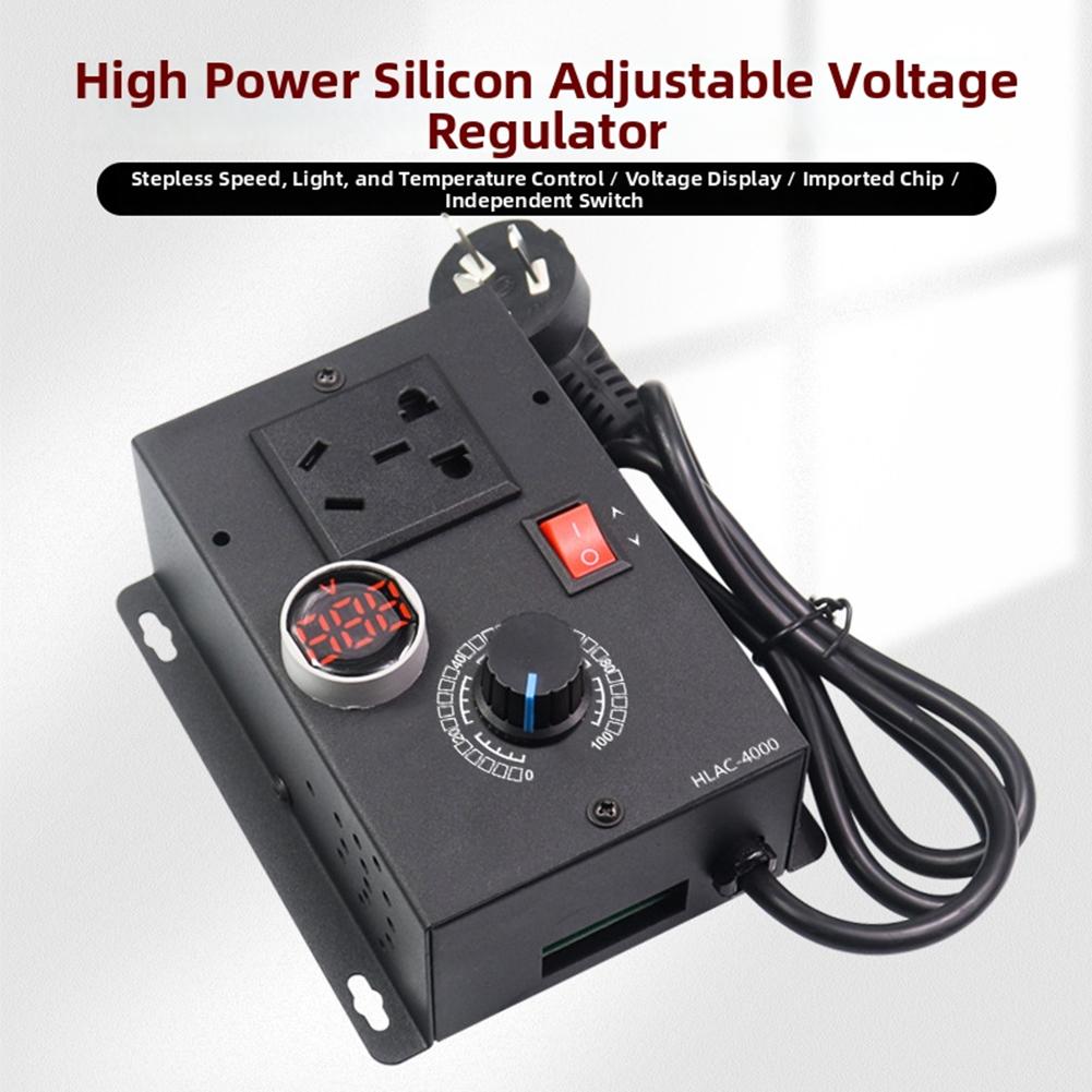 Adjustable AC Voltage Controller 110V Input 1500W Recommended Load for Power Tools and High Voltage Light Strips