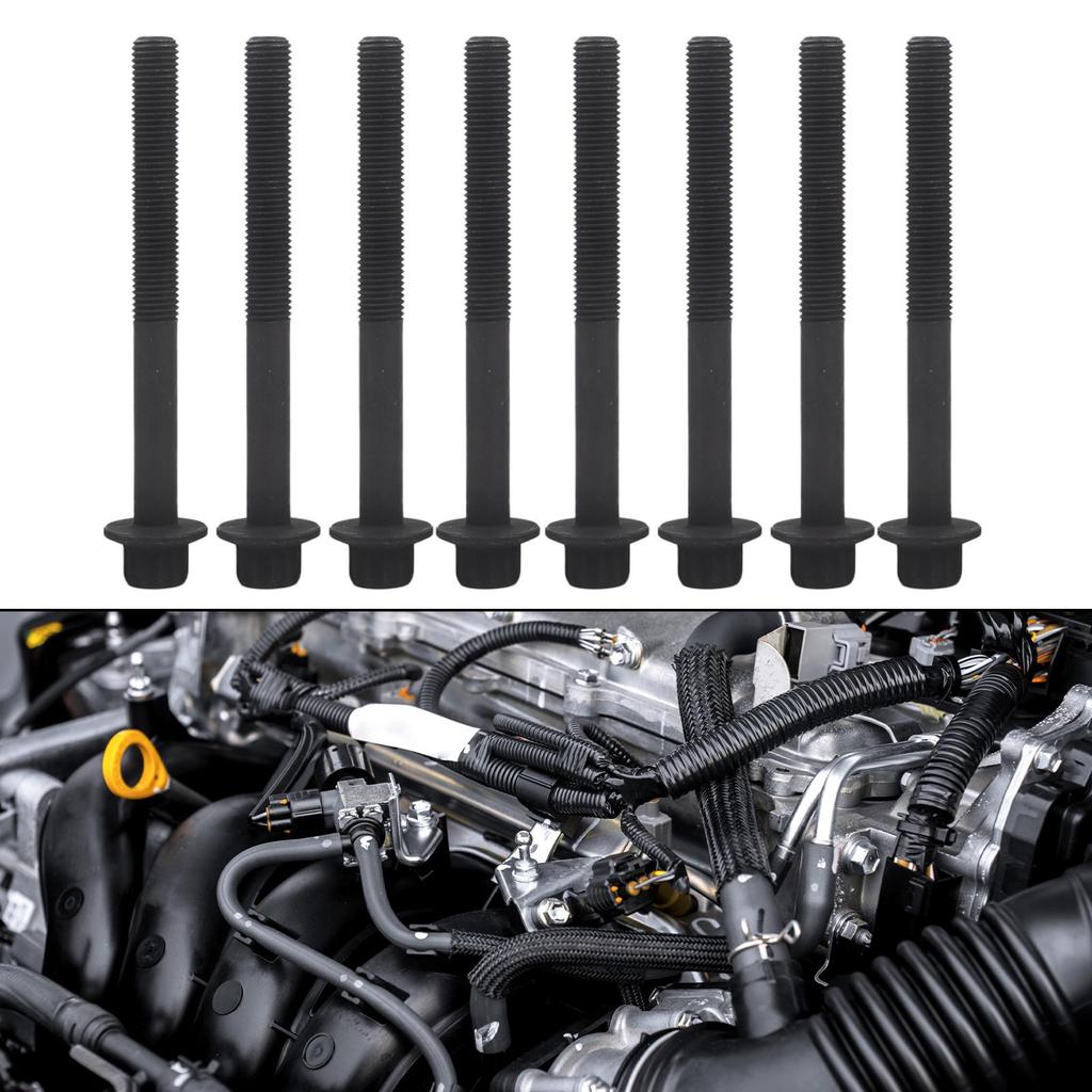 Cylinder Head Bolt Kit 18PCS Fits For Ford For Ranger For Mazda B2500 2.5TD Direct Replacement Heat Treated Bolts