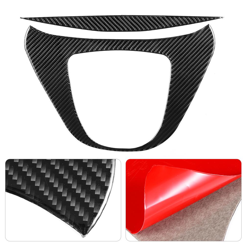 2pcs set Soft Real Carbon Fiber Center Console Gear Shift Multimedia Panel Trim Fit for Benz VClass 20152020