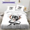 DRAGON BALL Logo Pattern Bedding,Quilt Set Quilt Cover Pillowcase Home Birthday Gift (1 * Duvet Cover + 2 * Pillowcase, Without Core)