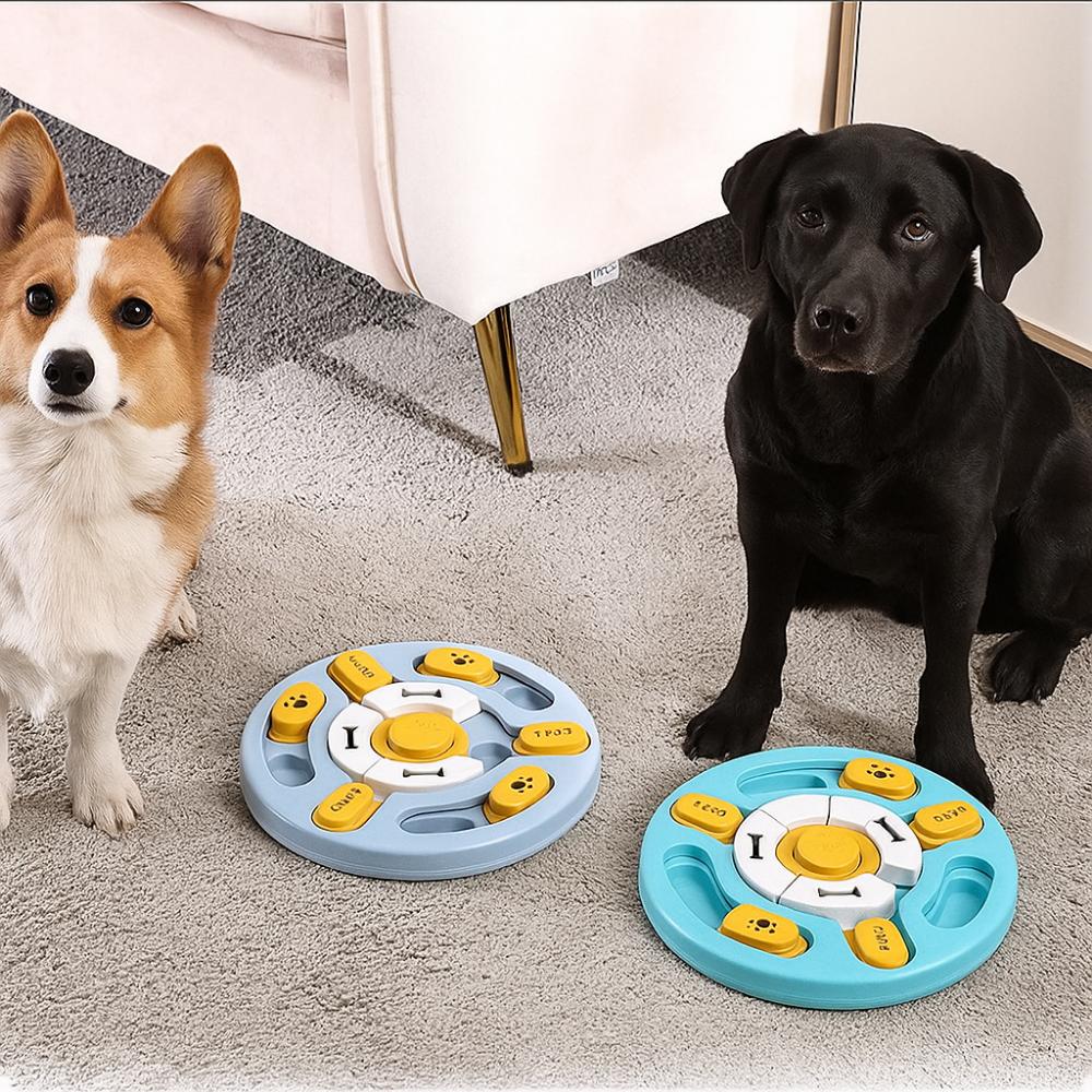 Rotating Dog Puzzle Toy Anti Choking Pet Leakage Tray Funny Pet Slow Food Bowl  Cat