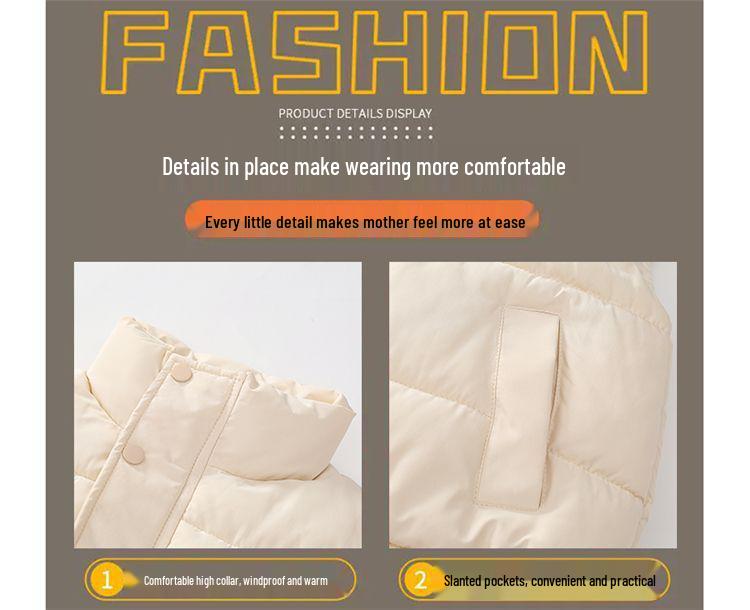 Winter Daunen Baumwollweste für Mädchen - Modische verdickte ärmellose Jacke für Babys, Kinder und Teenager