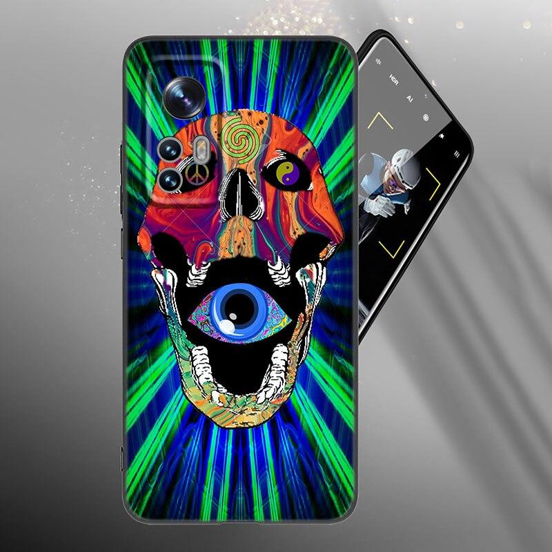 

Психоделический триповый художественный чехол для телефона Xiaomi Mi 10T 11i 11T Note 10 11 Lite NE F1 POCO F3 M3 X3 GT NFC M4 X4 Pro 5G черный чехол POCO M4 Pro 5G