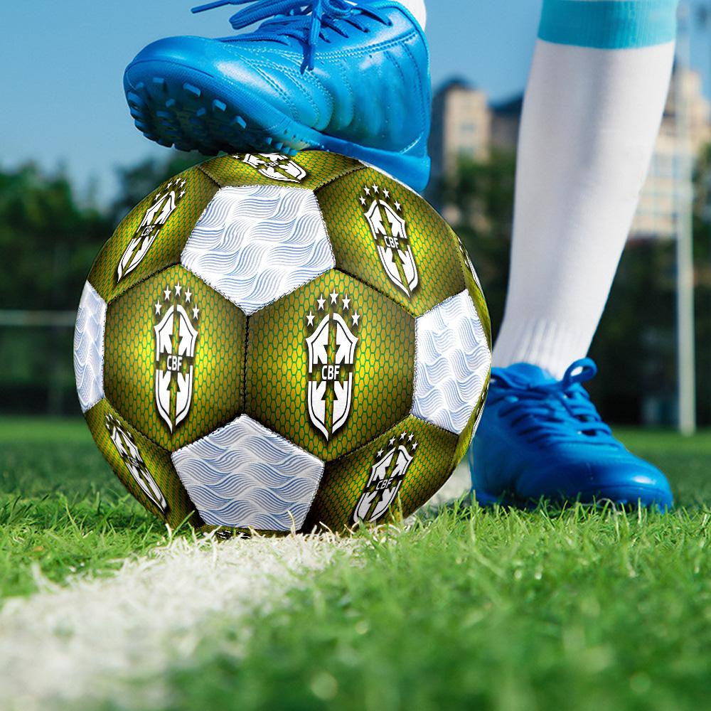 1 Stück Brasilianischer Fußballverband CBF Fußball Fußball Größe 5 Hallenfußball Mode Bunt Hinterhofspiel - Großartig für Sportfans Geschenk