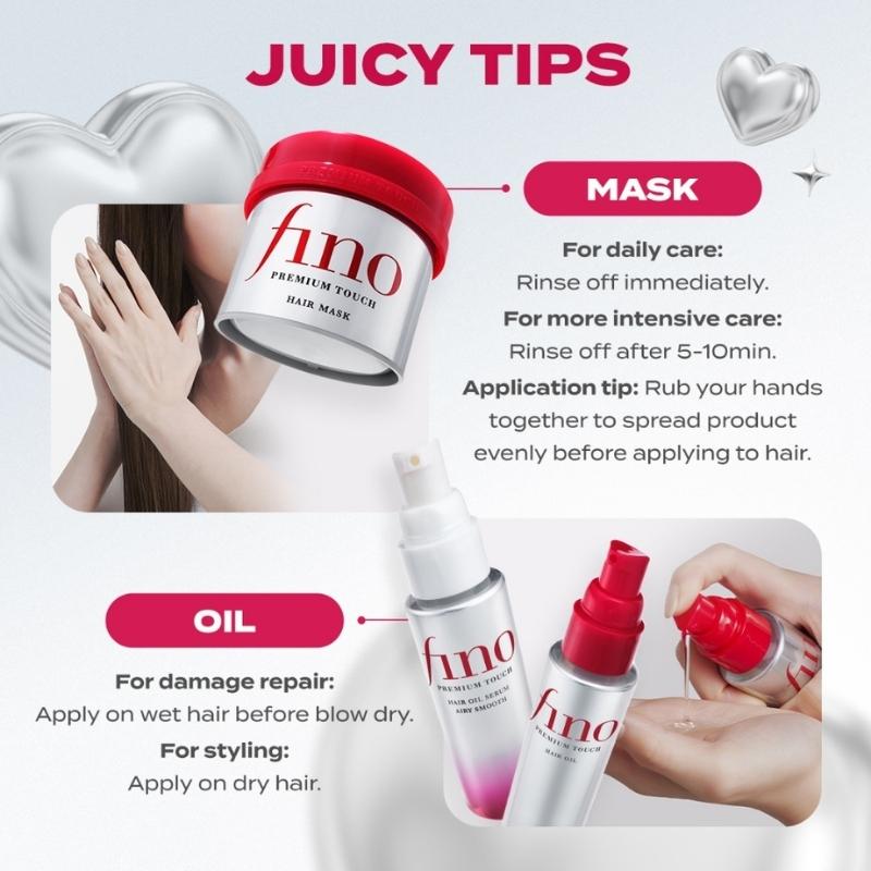 FINO Premium Touch Hair Oil Serum Airy Smooth (70ml / 2.37 Fl. Oz)