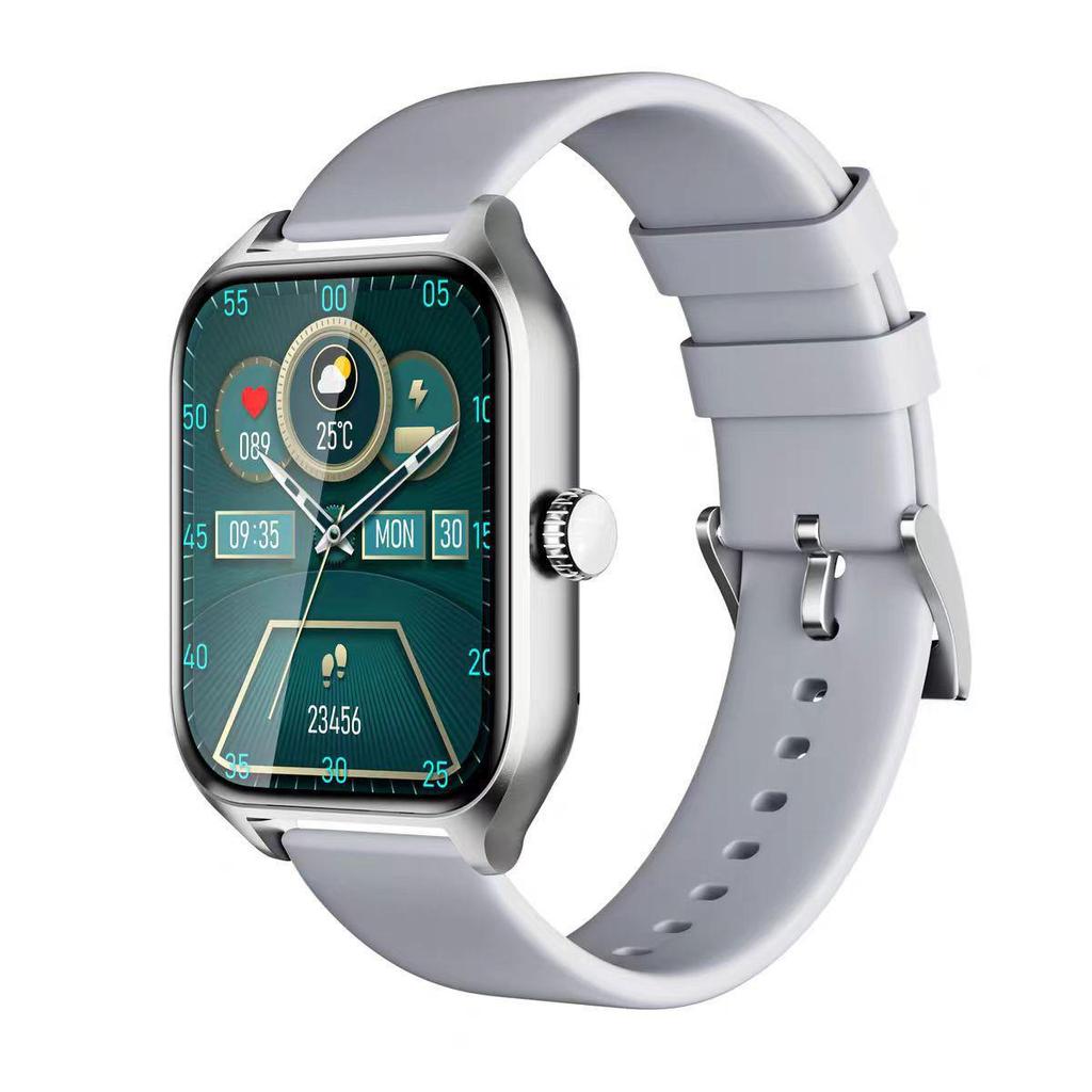 Smartwatch with Bluetooth Calls, 2.02" Screen, Heart Rate Monitor, Step Counter, Weather, Music, and Sports Features