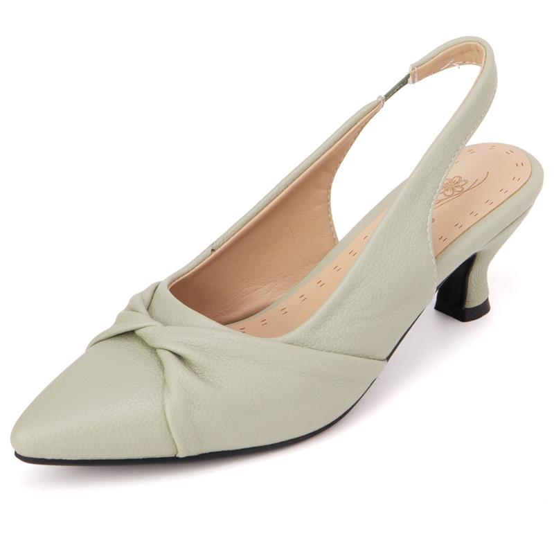 Modieuze Zomerschoenen Voor Dames Sandalen Puntneus Korte Hakken Slingbacks Zwart Wit Bruiloft Feest Dansschoenen Dames Grote Maat 50 52