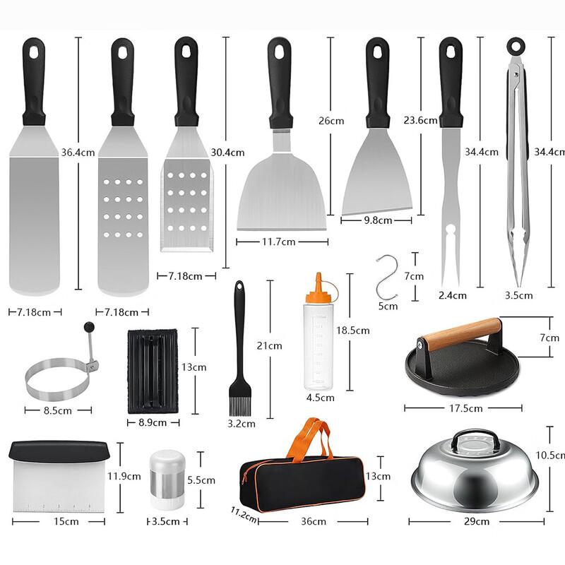 29-Piece Outdoor BBQ Grilling Tool Set