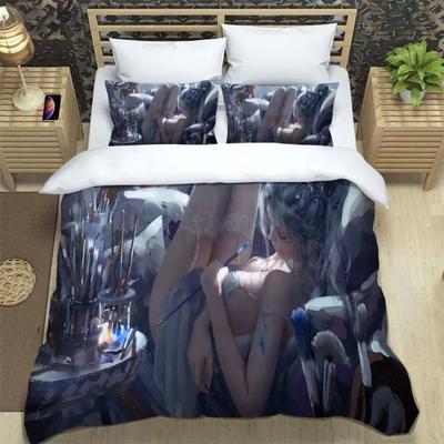 Roupa de Cama Estampada de Beleza Sexy e Encantadora Macia e Confortável Presente de Moda para Amigos Edredom Personalizável Conjuntos de Roupa de Cama