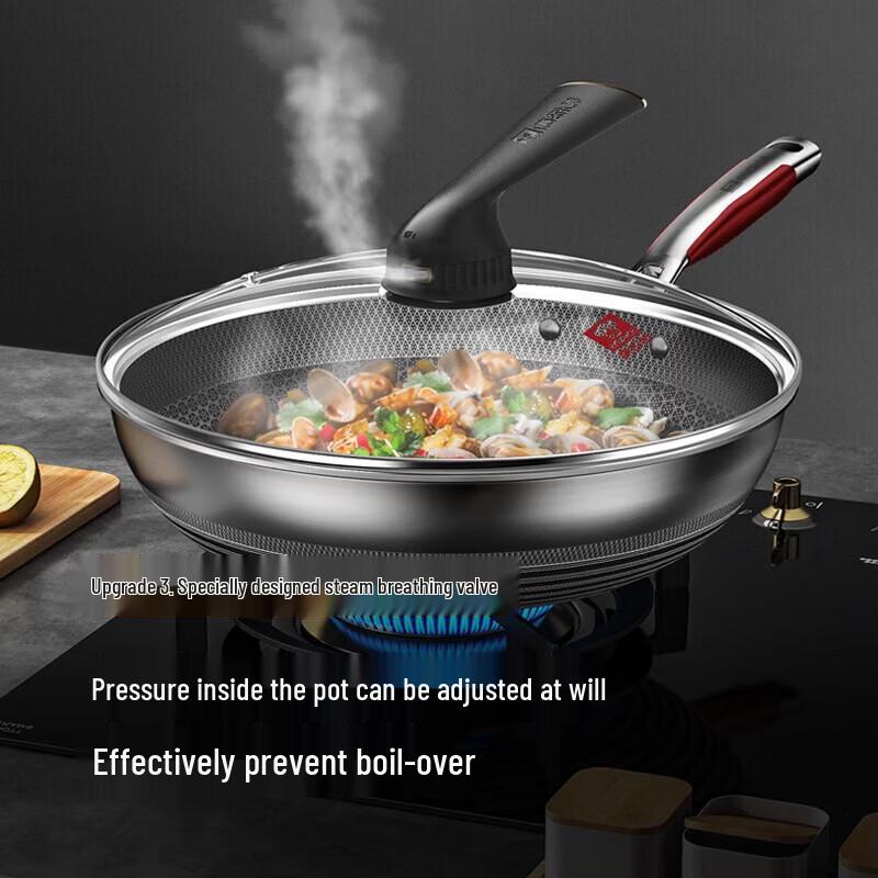 KOBACH 32cm 5th Gen Antibacterial Honeycomb Wok