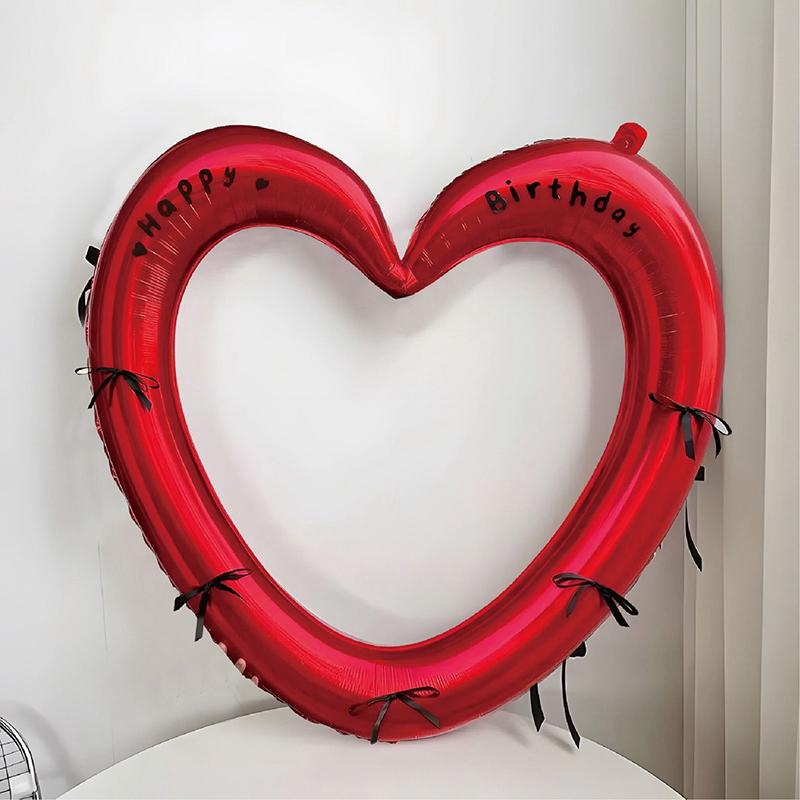 

1 шт. Шарик в форме сердца с бантом, наклейка-бант, реквизит для украшения вечеринки в честь дня рождения девушки, свадебное украшение, уличные гаджеты красный