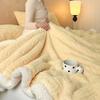 Winter Blanket Coral Fleece Blankets Office Shawl Nap Blanket Air Conditioning Duvet Bedding Warm Sheets 200*230cm