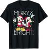 Minnie And Mickey Merry N Bright Black TShirt
