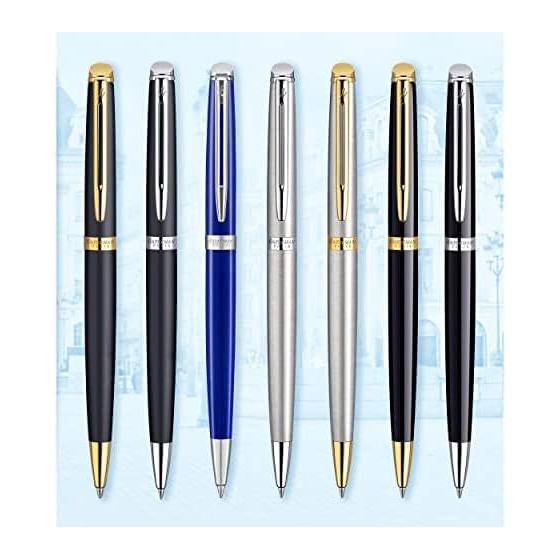 Waterman Metropolitan Ballpoint Pen - Essential Stainless Steel CT S0920460 - Luxury Brand Gift, Elegant, Sophisticated, Dynamic, Parisian Style,