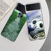 Football Field Phone Case For Samsung Z Flip 7 6 5G Galaxy Z Flip 5 4 3 Black Hard Cell Cover Luxury PC Shell Coque