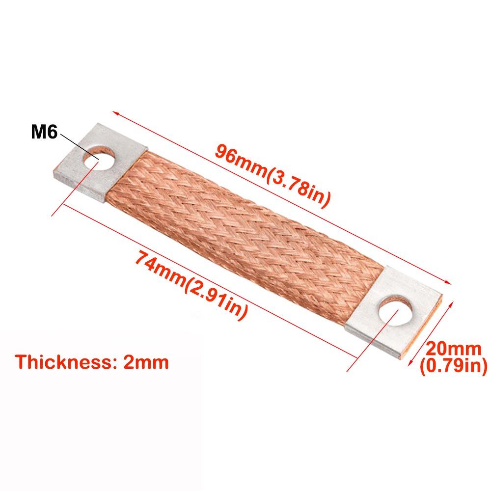 

2мм Соединитель аккумуляторных ячеек Шпильки M6 Шины Медная шина Новая медная шина copper 74mm