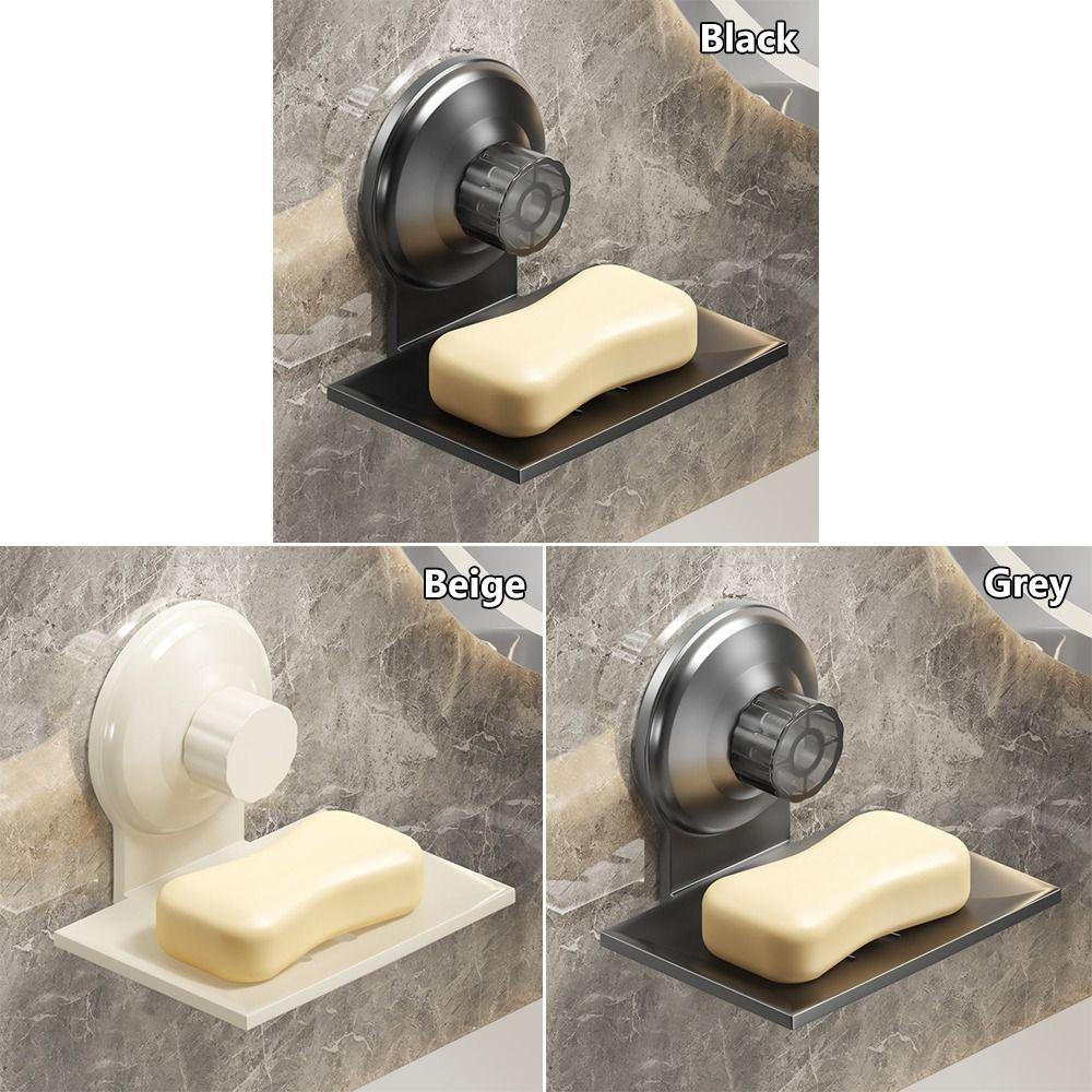 Wall Mounted Soap Box Suction Cup Soap Container Tray Soap Dish  Bathroom Kitchen Sink Organizer