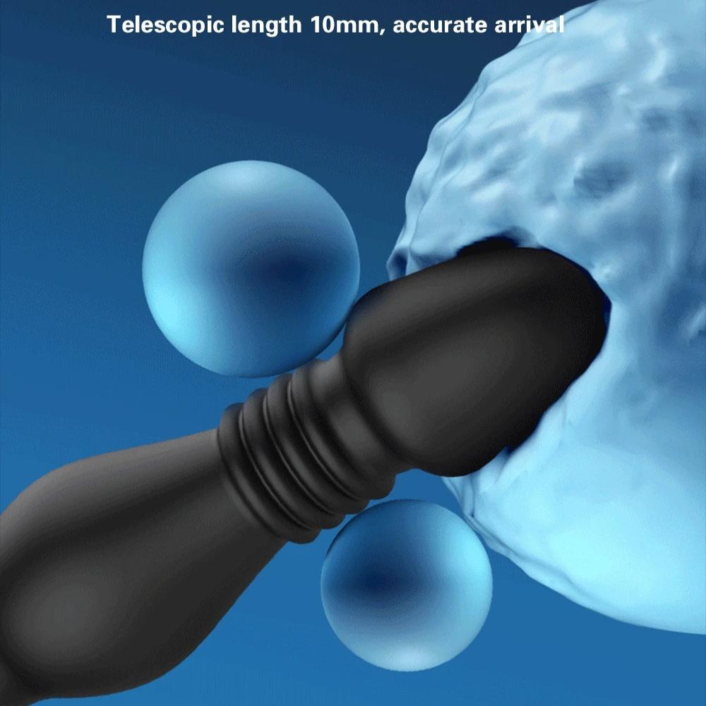 Teleskopické anální vibrátory bezdrátové tlačné dildo anální kolík vibrátory mužský masér prostaty anální masturbátor sexuální hračky pro muže