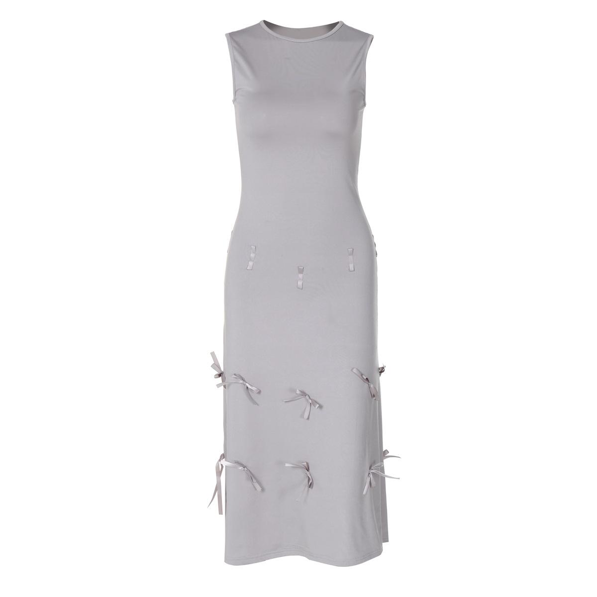 

Женское длинное платье-камилья с квадратным вырезом, регулируемым бретельками-спагетти, однотонное платье для вечеринки, клуба, брачной ночи S серый