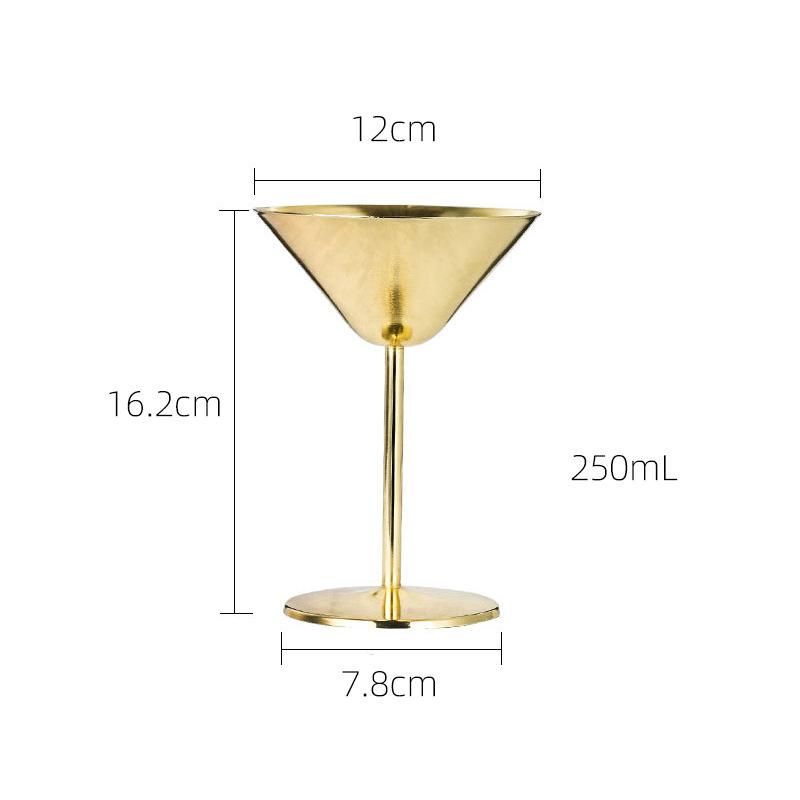 1 Stück Edelstahl Martini Cocktailglas Champagnerkelch Weinglas Roségold Personalisierbares Design Metallutensilien