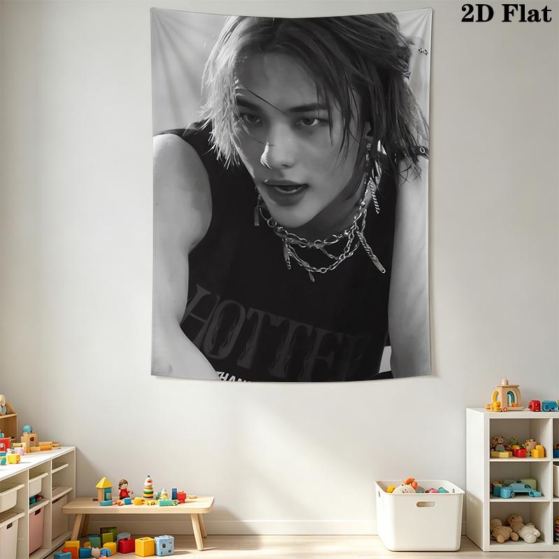 HyunjinSKZ Pattern Home Decor Tapestry, Wall Hanging, Decorative RV Wall Cloth.NGT0928087