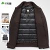 Shanshan Men's Wool Double-Sided Detachable Down Jacket