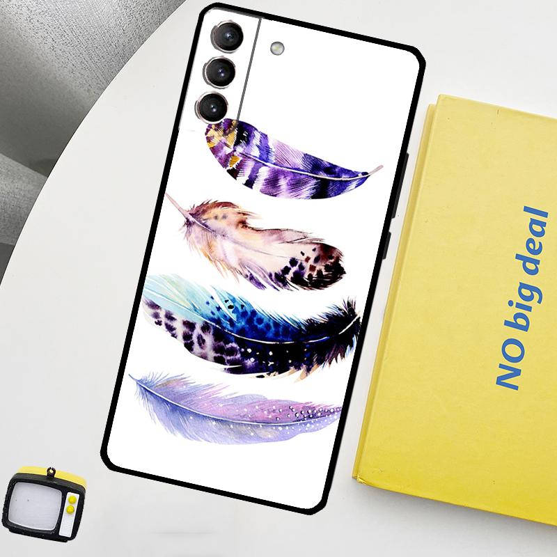 Feder Handyhülle Für Samsung Galaxy S25 S24 Ultra S20 S21 S22 S23 Plus S9 S10 S24 FE S25 FE Hülle